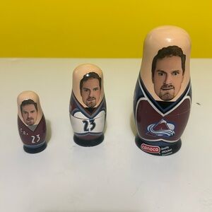 NHL Colorado Avalanche Milan Hejduk 23 Stacking Nesting Dolls Collectible Conoco